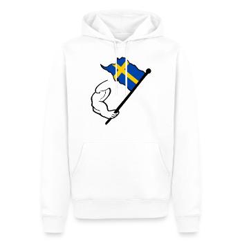 Schweden Flagge - Männer Premium Bio Hoodie - Weiß - Vorne - Nico (187cm)