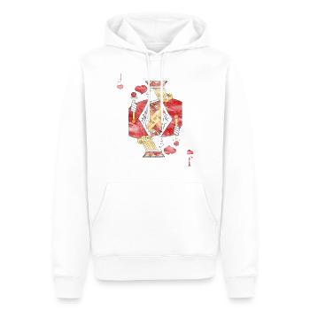 Bube Herz Vintage Kostüm Valentinstag - Männer Premium Bio Hoodie - Weiß - Vorne - Nico (187cm)