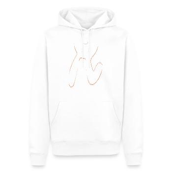 Lapin - Sweat à capuche Premium bio Homme - blanc - Devant - Nico (187cm)