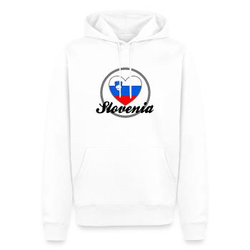 Slowenien! - Männer Premium Bio Hoodie - Weiß - Vorne - Nico (187cm)