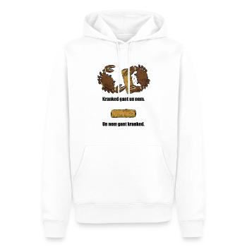 Kranked gant un nem... - Fond sombre / noir - Sweat à capuche Premium bio Homme - blanc - Devant - Nico (187cm)