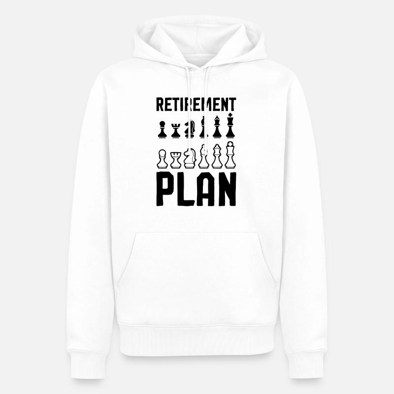 Échecs drôle d'échecs - Sweat à capuche Premium bio Homme - blanc