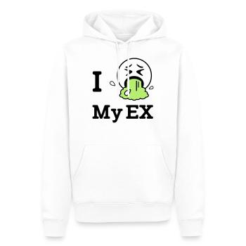 I hate my ex - Men’s Premium Organic Hoodie - white - Front - Nico (187cm)