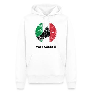 Vaffanculo dicton italien - cadeau de l'Italie - Sweat à capuche Premium bio Homme - blanc - Devant - Nico (187cm)