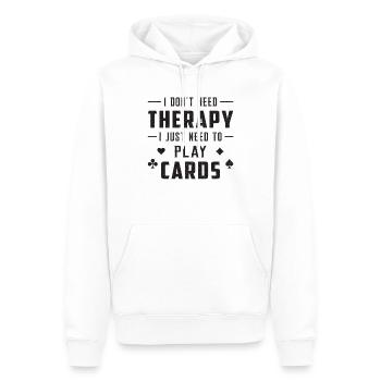 Kartenspiel Karte Herz Pik Karo Ass Poker Geschenk - Männer Premium Bio Hoodie - Weiß - Vorne - Nico (187cm)