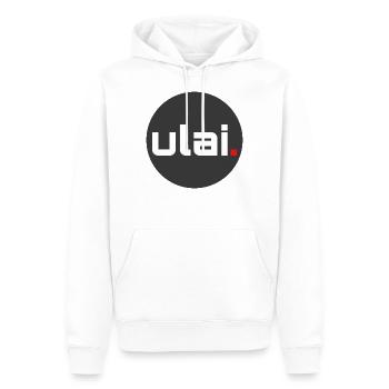 ULAI 3.0 round - Sweat à capuche Premium bio Homme - blanc - Devant - Nico (187cm)