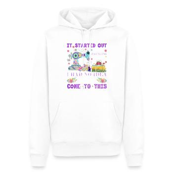 Quilting Saying Sewing hobby Design - Sweat à capuche Premium bio Homme - blanc - Devant - Nico (187cm)