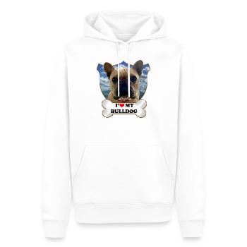 love bulldog - Männer Premium Bio Hoodie - Weiß - Vorne - Nico (187cm)