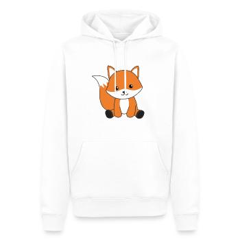 Renard doux des bois renards rouges - Sweat à capuche Premium bio Homme - blanc - Devant - Nico (187cm)