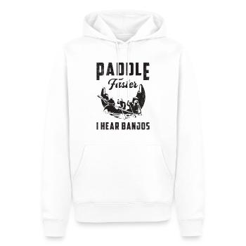 Canoë bateau bateau bateau cadeau de canoë-kayak - Sweat à capuche Premium bio Homme - blanc - Devant - Nico (187cm)