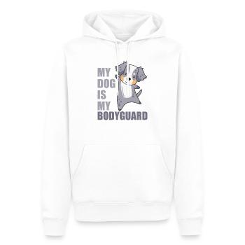 My dog is my Bodyguard Hunde Australian Sheperd - Sweat à capuche Premium bio Homme - blanc - Devant - Nico (187cm)