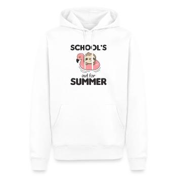 schools out for summer faultier lustige Tiere - Männer Premium Bio Hoodie - Weiß - Vorne - Nico (187cm)