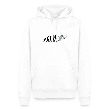Drôle de soccer pour les joueurs de foot ! - Sweat à capuche Premium bio Homme - blanc - Devant - Nico (187cm)