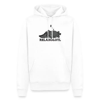 Relaxolotl Axolotl Liebhaber süße Tiere relaxen - Männer Premium Bio Hoodie - Weiß - Vorne - Nico (187cm)