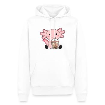Snaxolotl Axolotl Bubble Tea Liebhaber süße Tiere - Männer Premium Bio Hoodie - Weiß - Vorne - Nico (187cm)