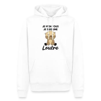 Je m'en fous je suis une loutre - süßer Otter - Männer Premium Bio Hoodie - Weiß - Vorne - Nico (187cm)