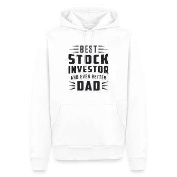 Actions Marché boursier Trader négociation idée de cadeau - Sweat à capuche Premium bio Homme - blanc - Devant - Nico (187cm)