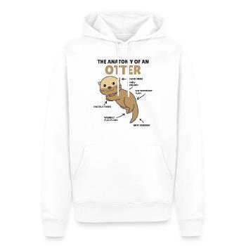 süße Otter Erklärung Anatomy of an Otter - Männer Premium Bio Hoodie - Weiß - Vorne - Nico (187cm)