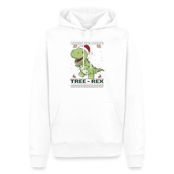 Tree-Rex funny dinosaur pun T-Rex - Men’s Premium Organic Hoodie - white - Front - Nico (187cm)