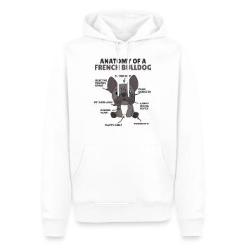 Anatomie d’un chien chien drôle de chien - Sweat à capuche Premium bio Homme - blanc - Devant - Nico (187cm)