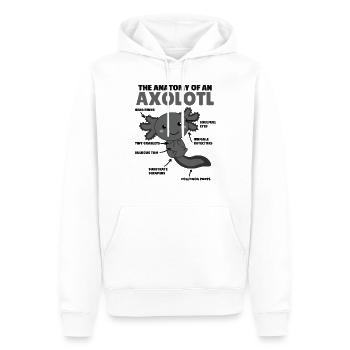 Axolotl Explanation Anatomy of an Axolotl - Men’s Premium Organic Hoodie - white - Front - Nico (187cm)