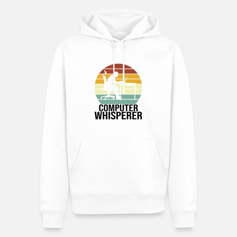 Programmeur informaticien informatique - Sweat à capuche Premium bio Homme - blanc