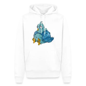 Pigeon Bird - Men’s Premium Organic Hoodie - white - Front - Nico (187cm)