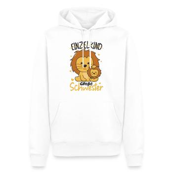 Je serai grande sœur en 2022 pour les frères et sœurs - Sweat à capuche Premium bio Homme - blanc - Devant - Nico (187cm)