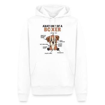 Anatomie d’un boxeur mignon chien chiot - Sweat à capuche Premium bio Homme - blanc - Devant - Nico (187cm)