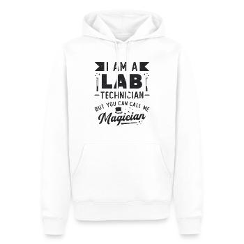 Technicien de laboratoire Biologie Laboratoire Chimie Idée cadeau - Sweat à capuche Premium bio Homme - blanc - Devant - Nico (187cm)