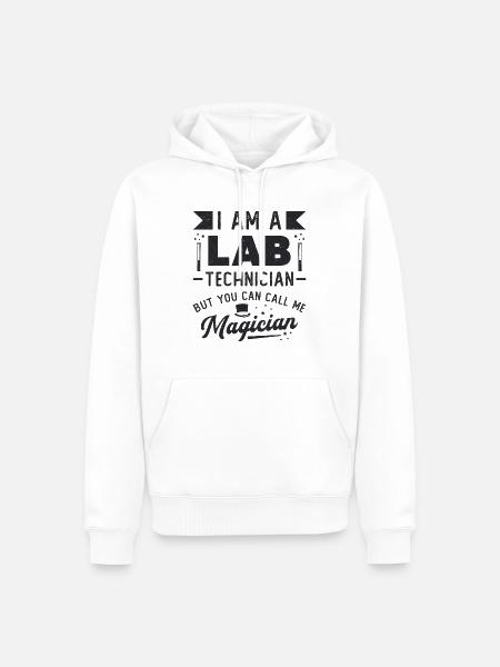 Laborant Biologi Labori Laboridi Gave Idé - Herre Premium økologisk hoodie - hvid