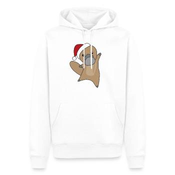 Platypus Christmas Platypuses cute animals - Men’s Premium Organic Hoodie - white - Front - Nico (187cm)