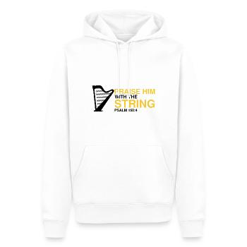 Conception de harpe pour harpistes et harpistes - Sweat à capuche Premium bio Homme - blanc - Devant - Nico (187cm)