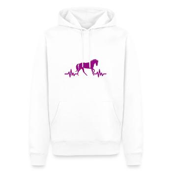 Heartbeat - Étalon Cheval Jument Ross Equestrian - Sweat à capuche Premium bio Homme - blanc - Devant - Nico (187cm)
