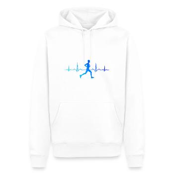 Jogging Cross Country Course De Course Hommes - Sweat à capuche Premium bio Homme - blanc - Devant - Nico (187cm)