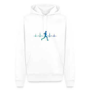 Fitness Laufen Cross Country Running Running - Männer Premium Bio Hoodie - Weiß - Vorne - Nico (187cm)
