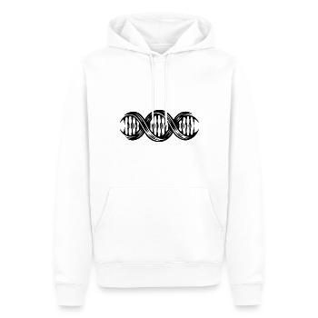 Double Helix DNA Strand Nucleotide Chain - Men’s Premium Organic Hoodie - white - Front - Nico (187cm)