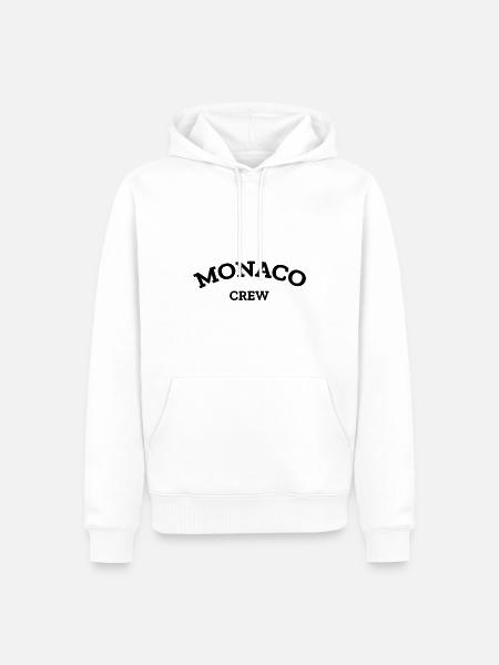 Monaco Crew - Monte Carlo - Mittelmeer - Männer Premium Bio Hoodie - Weiß