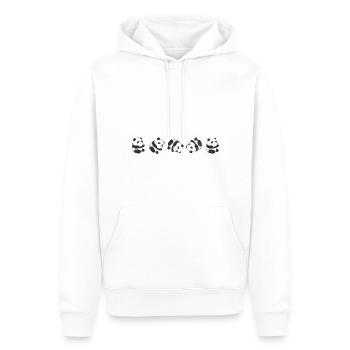 Panda Bär Rollen So Rolle Ich I Geschenk - Männer Premium Bio Hoodie - Weiß - Vorne - Nico (187cm)