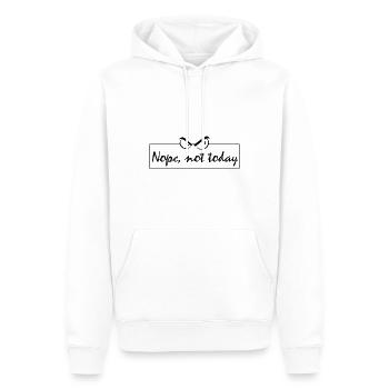 Nope not today - Männer Premium Bio Hoodie - Weiß - Vorne - Nico (187cm)