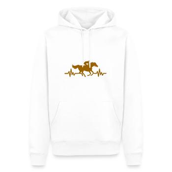Heartbeat - Étalon Cheval Jument Ross Equestrian - Sweat à capuche Premium bio Homme - blanc - Devant - Nico (187cm)