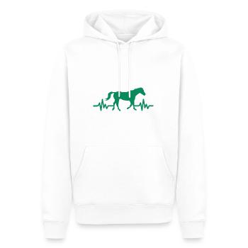 Heartbeat - Étalon Cheval Jument Ross Equestrian - Sweat à capuche Premium bio Homme - blanc - Devant - Nico (187cm)