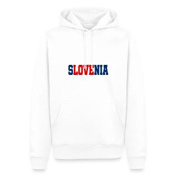 I love Slovenia Slowenien Slovenija Herz Heart - Männer Premium Bio Hoodie - Weiß - Vorne - Nico (187cm)