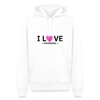 Design coloré Kirigami Origami - Sweat à capuche Premium bio Homme - blanc - Devant - Nico (187cm)