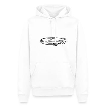 Conception de ventilateur de dirigeable Zeppelin - Sweat à capuche Premium bio Homme - blanc - Devant - Nico (187cm)