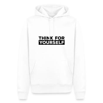 Athéisme - Sweat à capuche Premium bio Homme - blanc - Devant - Nico (187cm)