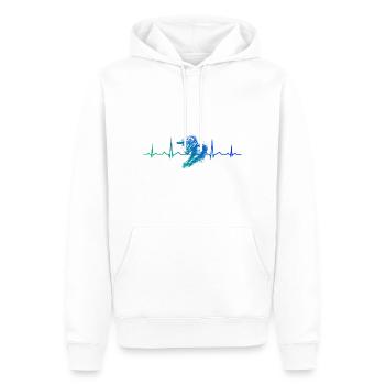 VTT Hommes Cyclisme VTT VTT - Sweat à capuche Premium bio Homme - blanc - Devant - Nico (187cm)