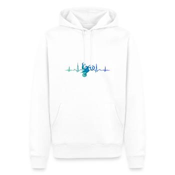 Motocross Freestyle Motocross Supermoto Damen - Männer Premium Bio Hoodie - Weiß - Vorne - Nico (187cm)