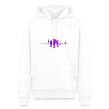 Bloc Hommes Escalade de bloc Bloc - Sweat à capuche Premium bio Homme - blanc - Devant - Nico (187cm)