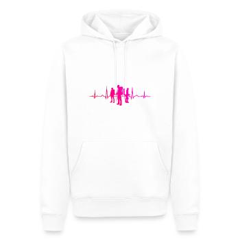 Bouldering Climber Women's Climber Bouldering - Men’s Premium Organic Hoodie - white - Front - Nico (187cm)